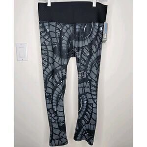 NWT Champion Performance Athletic Yoga Pants Black and White Size Large